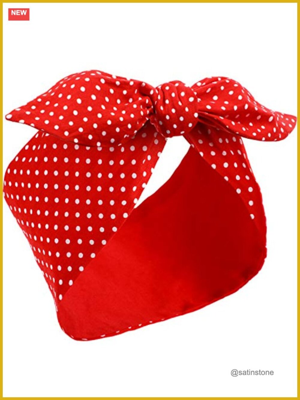 Polka Dot Wired Headband Adjustable Wire Bow Twist Bandana Hair Accessory